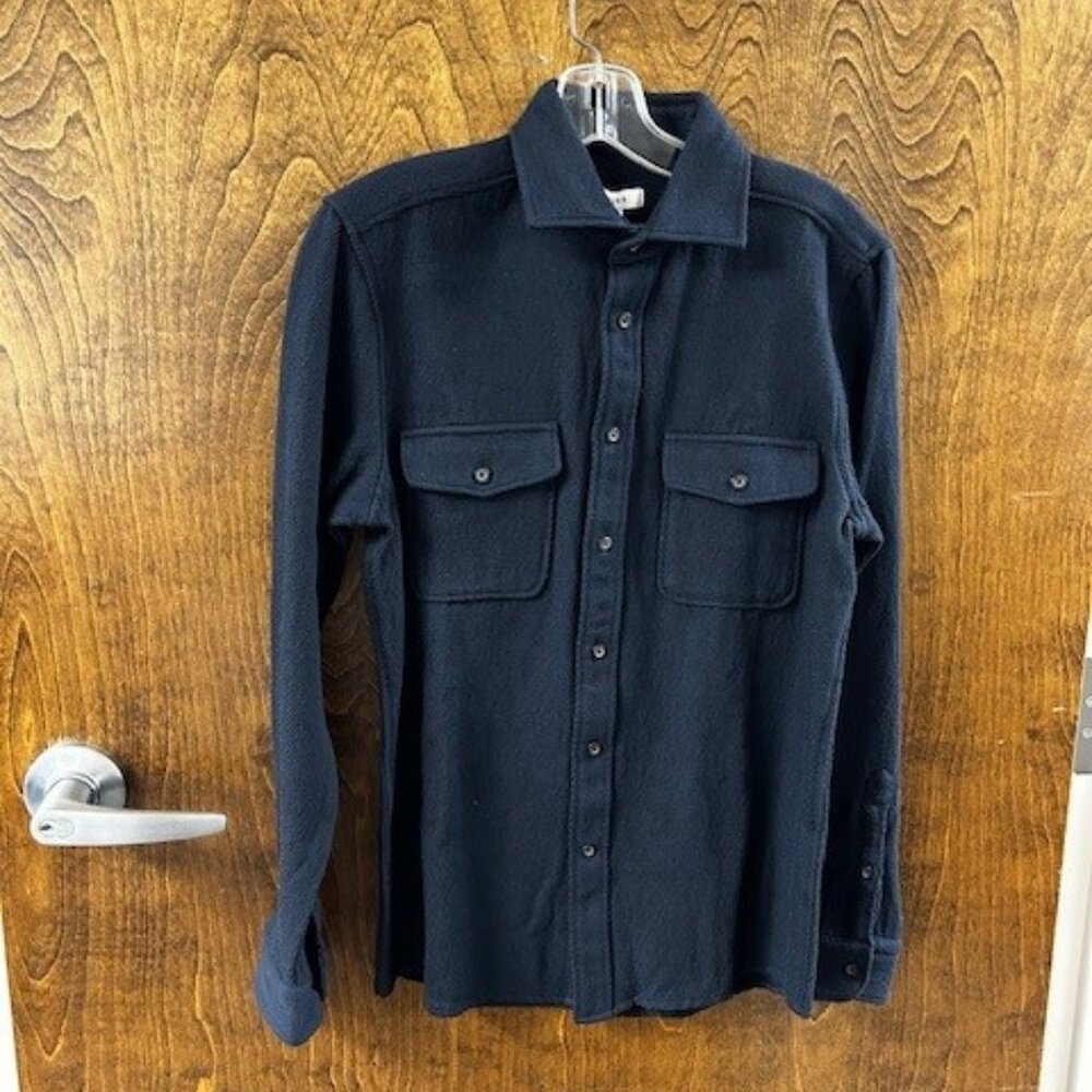 Reiss Judd Long Sleeve Heavy Wrill Oversized Shirt